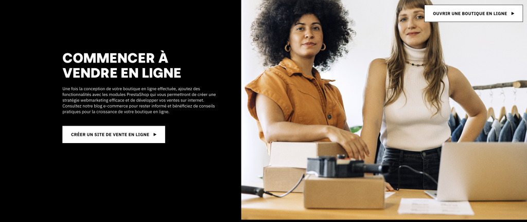 Interface de PrestaShop