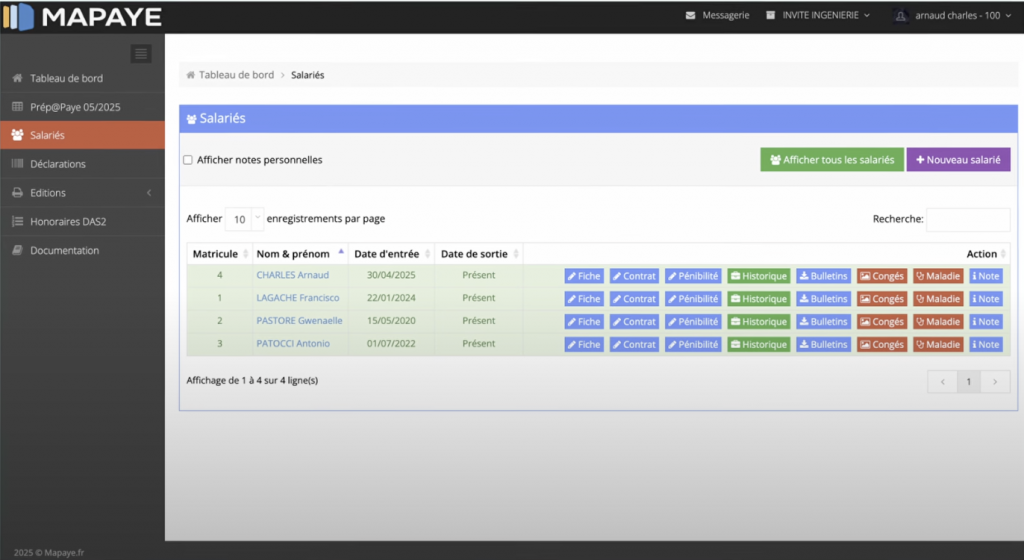 Interface de Mapaye