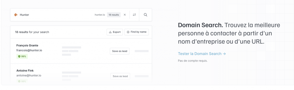 Hunter.io en images