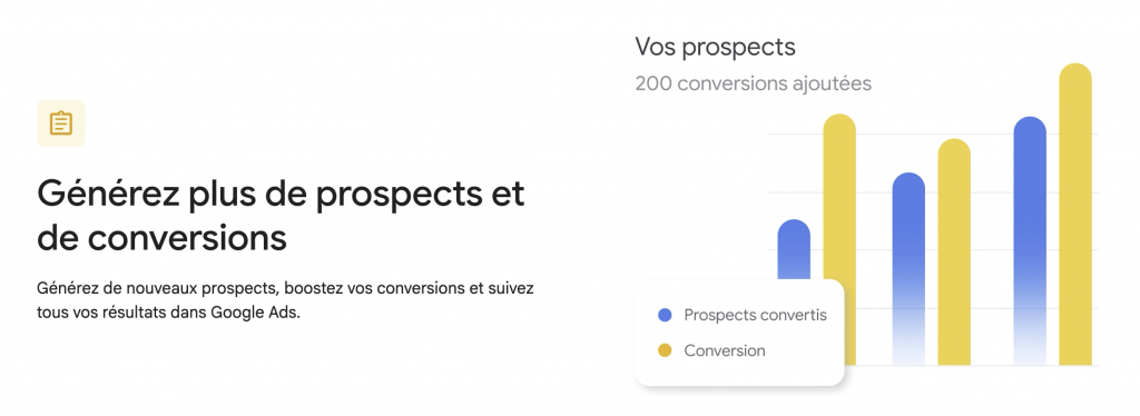Interface de Google Ads