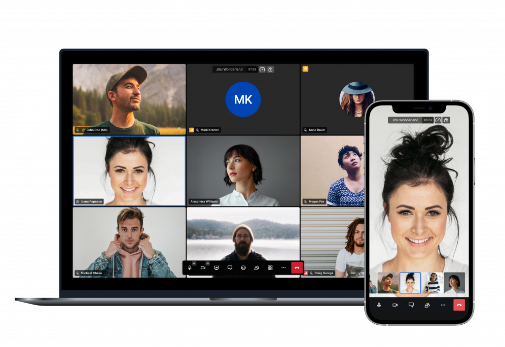 Interface de Jitsi
