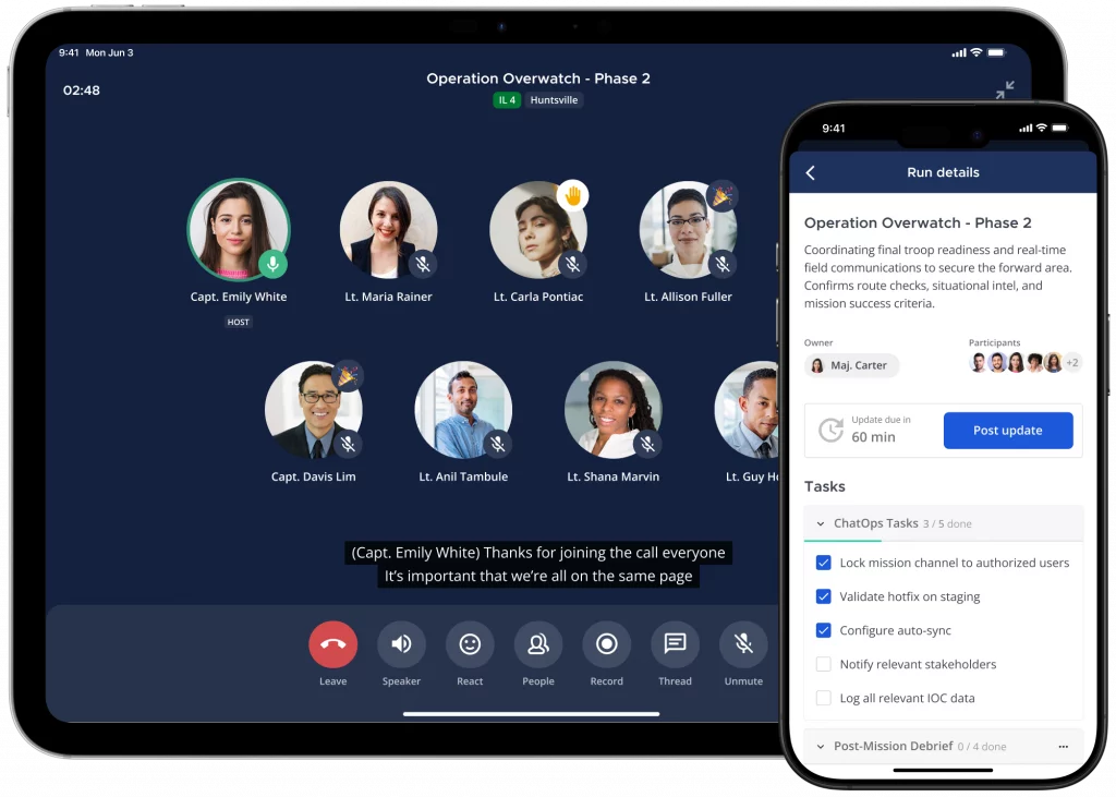 Interface de Mattermost
