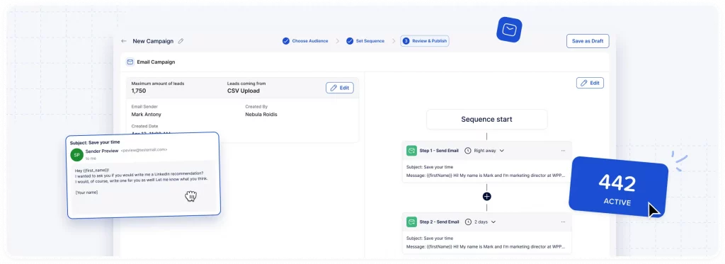Interface de MeetAlfred