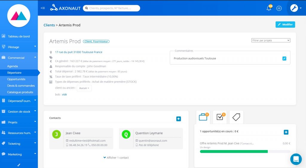 Axonaut en images
