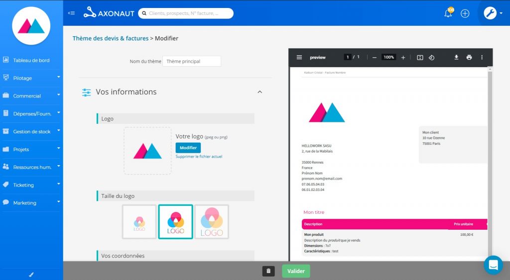 Axonaut en images