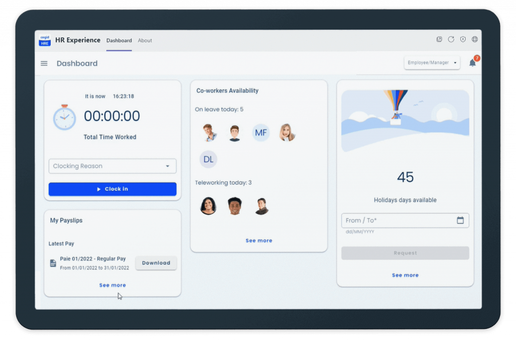 Interface de Cegid Payroll
