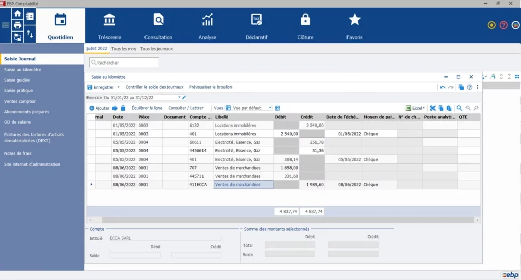 EBP Comptabilité en images