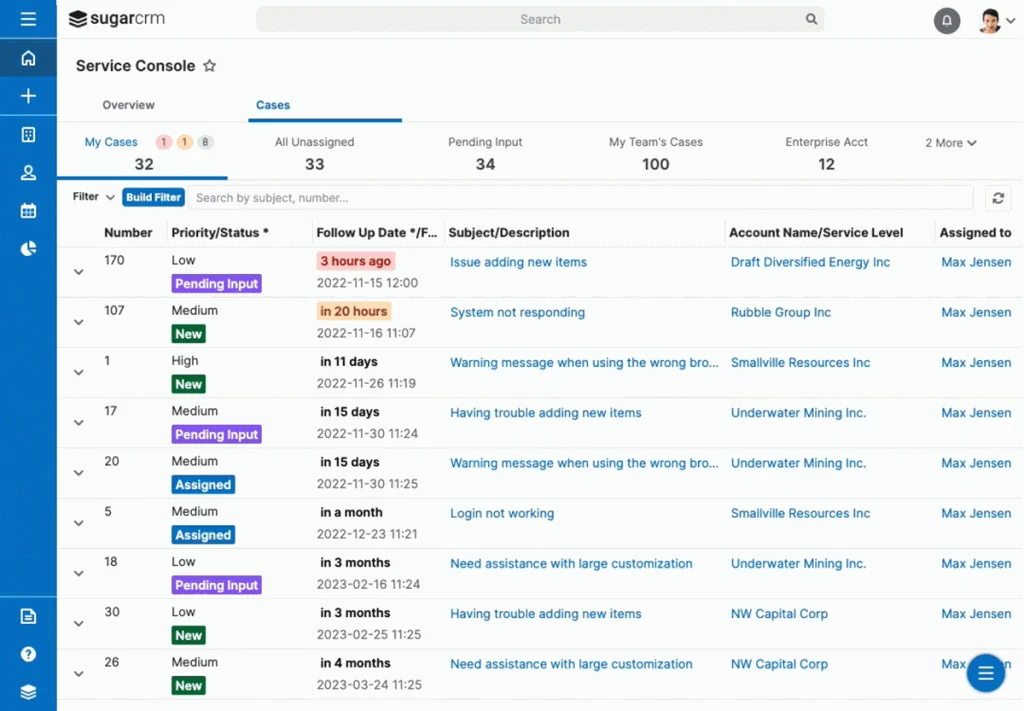 SugarCRM en images