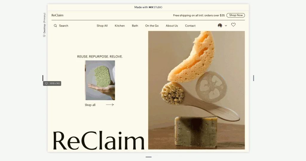 Interface de WIX