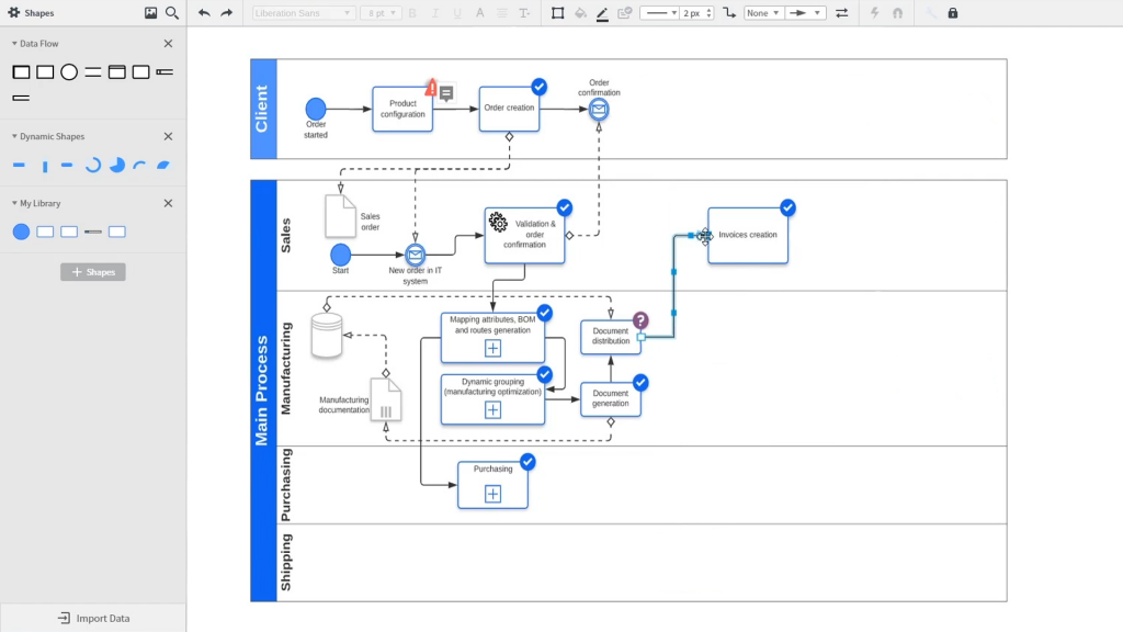 Interface de LucidChart