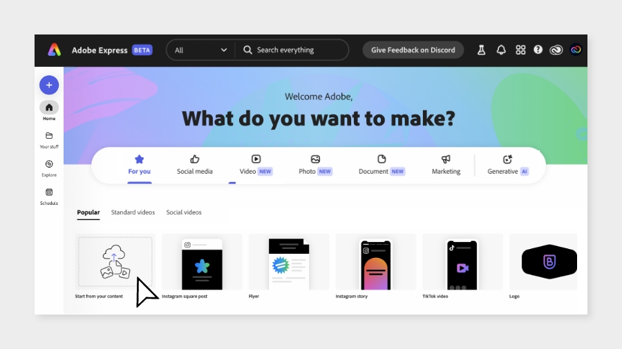 Adobe Express en images