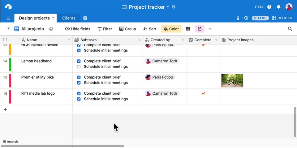 AirTable en images