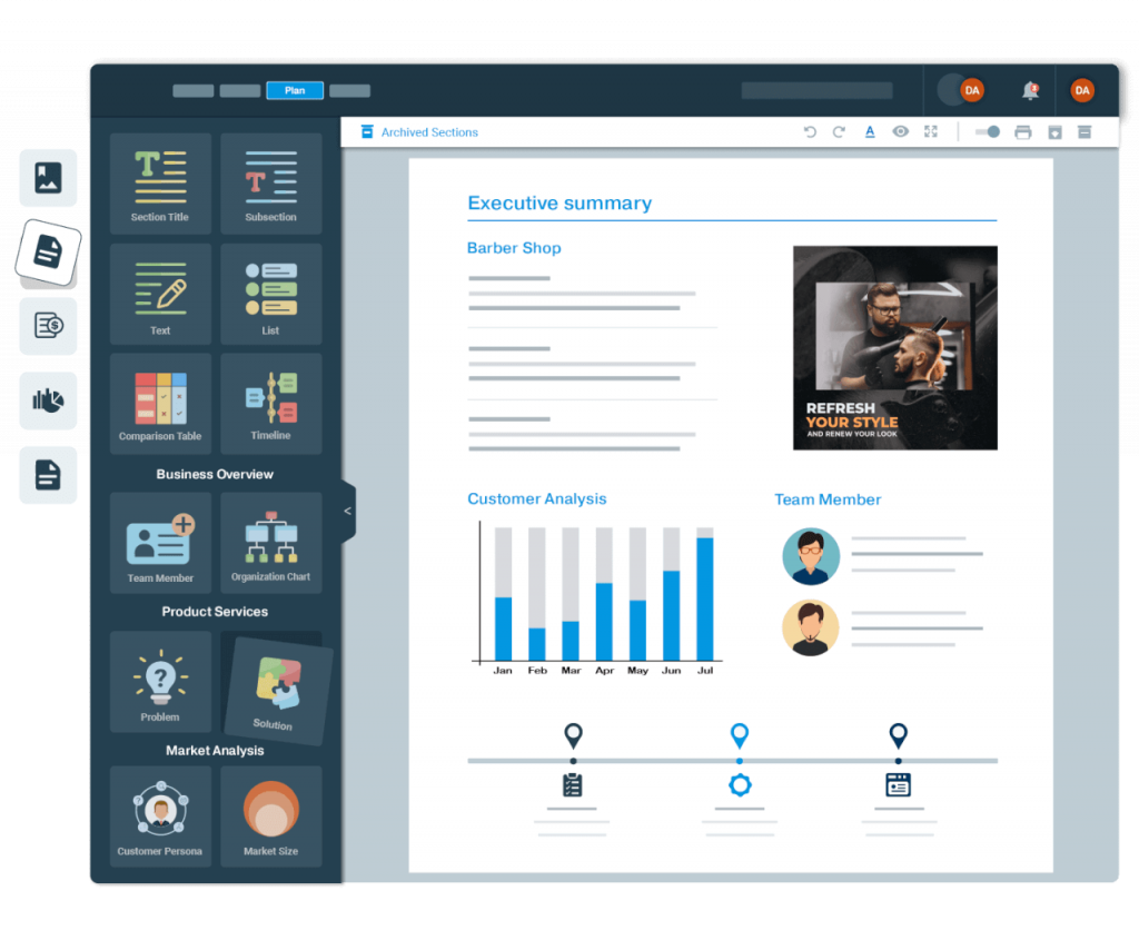 Interface de UpMetrics