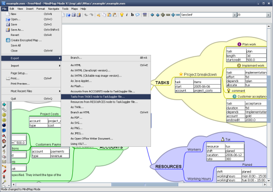 FreeMind en images