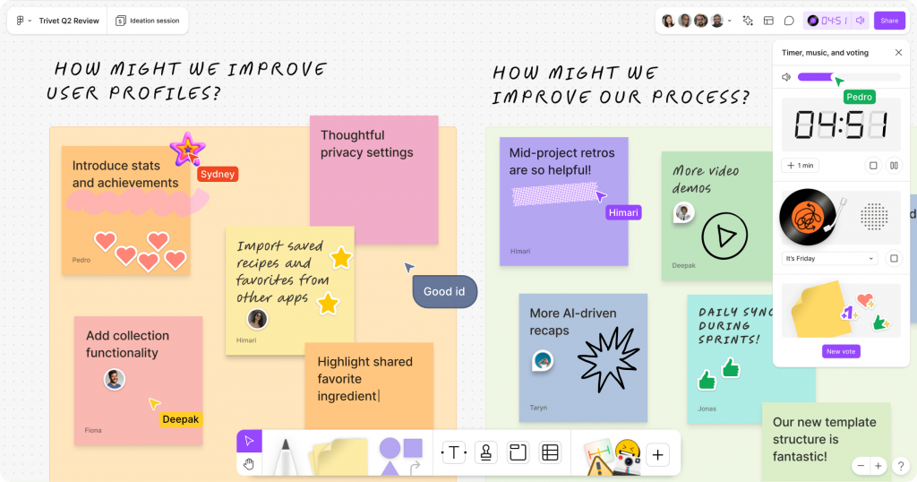 Interface de Figjam ( Figma )