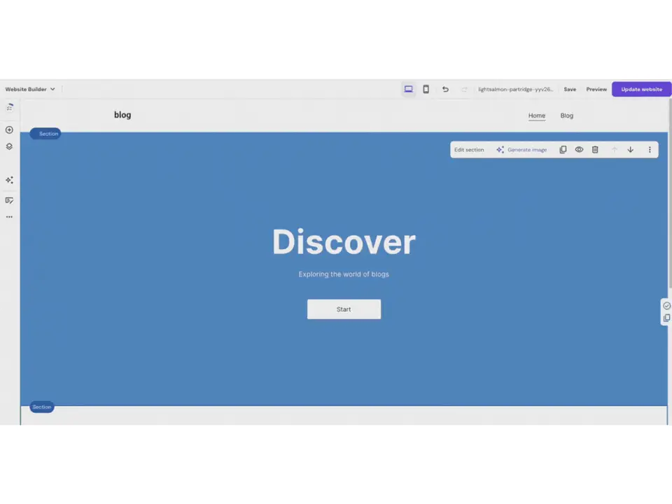 Interface de Hostinger