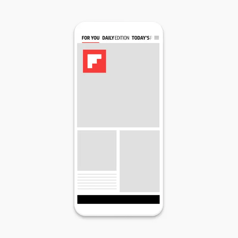 Interface de FlipBoard