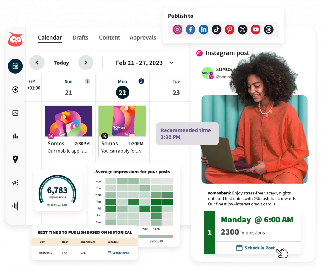 Interface de HootSuite