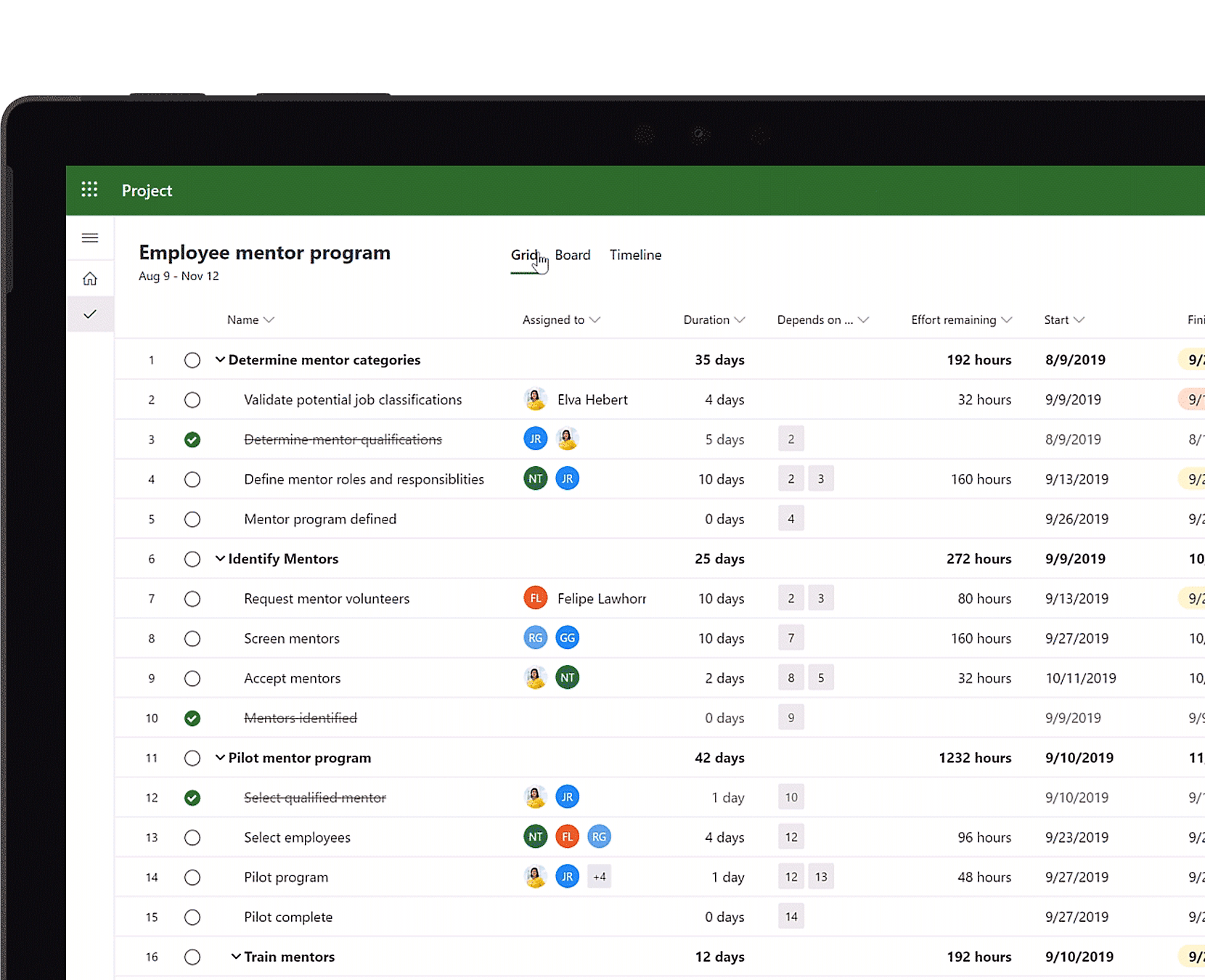 Microsoft Project en images