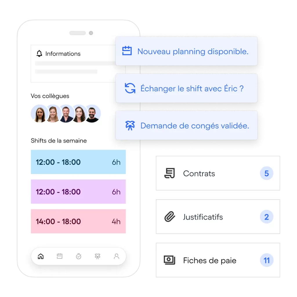 Interface de Skello