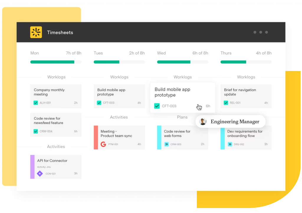 Interface de Tempo