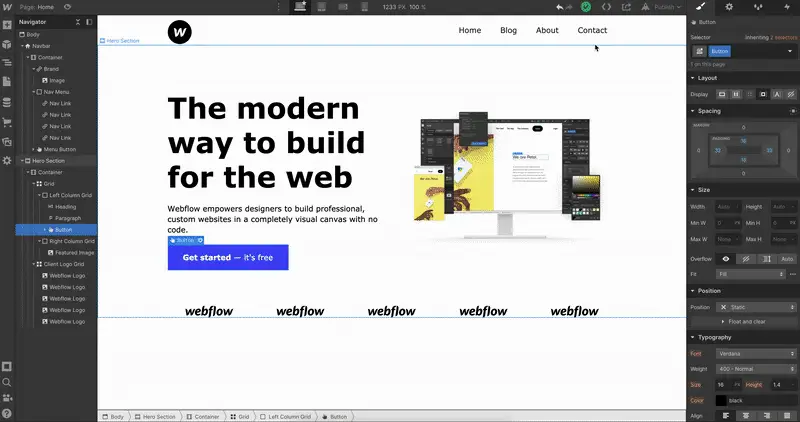 Webflow en images