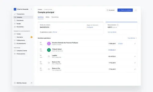 Interface de Memo Bank