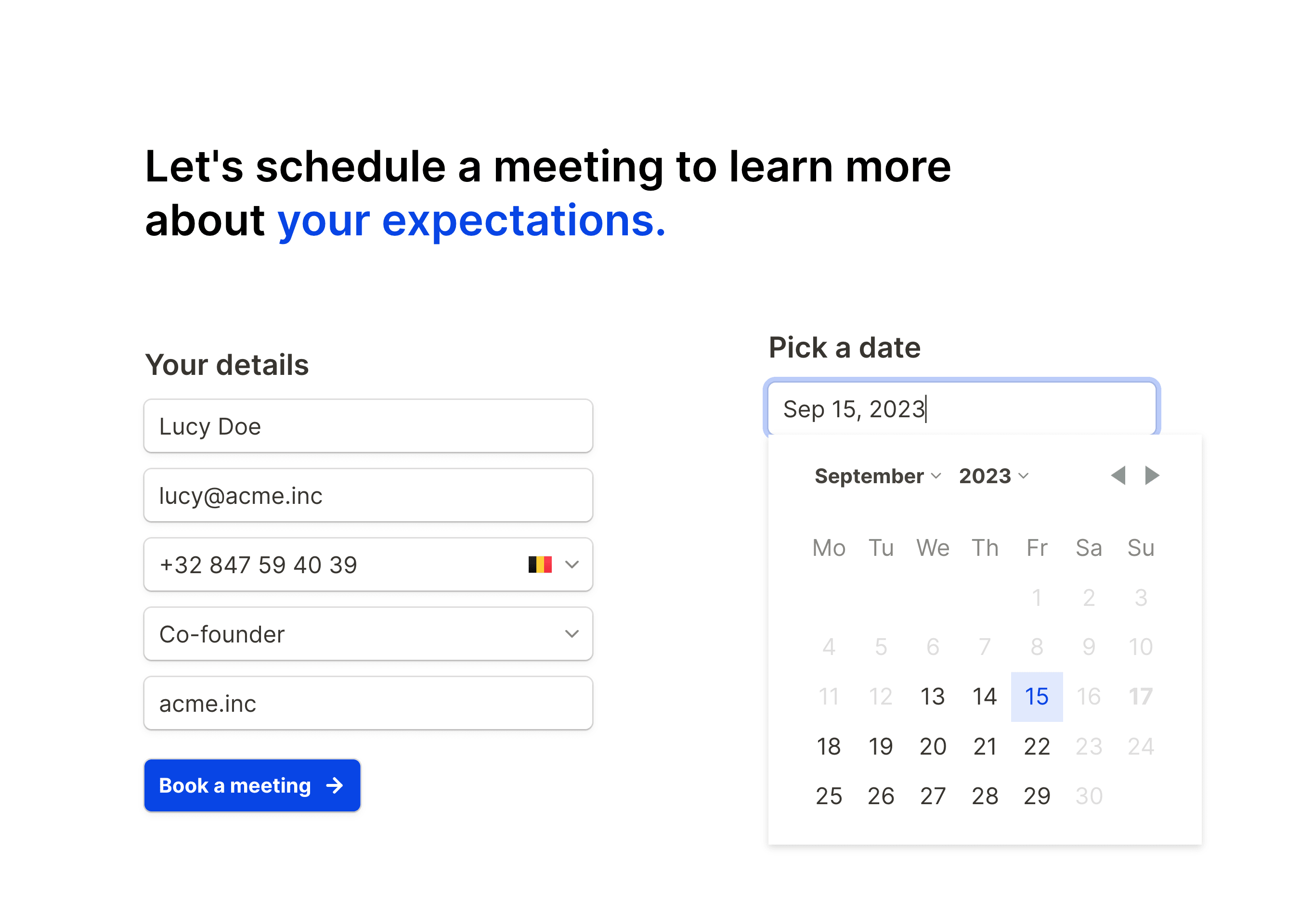 Interface de Tally